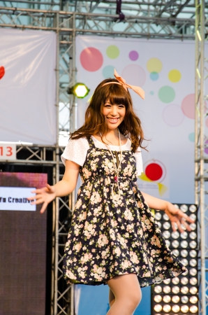 BANGKOK - SEPTEMBER 1 : Unidentified Japanese models in Japan Festa in Bangkok 2013 on September 1, 2013 at Central Word, Bangkok, Thailand.のeditorial素材