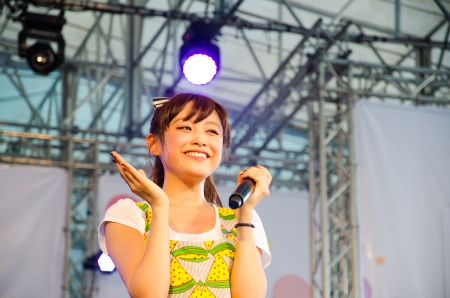 BANGKOK - SEPTEMBER 1 : Takahashi Ai Japanese singer in Japan Festa in Bangkok 2013 on September 1, 2013 at Central Word, Bangkok, Thailand.のeditorial素材