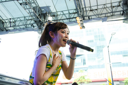 BANGKOK - SEPTEMBER 1 : Takahashi Ai Japanese singer in Japan Festa in Bangkok 2013 on September 1, 2013 at Central Word, Bangkok, Thailand.のeditorial素材