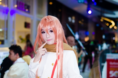 BANGKOK - SEPTEMBER 15  Unidentified Japanese anime cosplay pose  in Wacoal Comic Party 58th at...