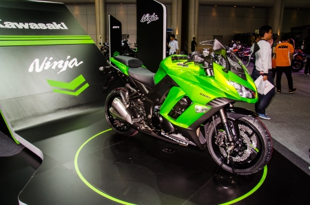 NONTHABURI - NOVEMBER 28: Kawasaki Ninja motorcycle  on display at The 30th Thailand International...