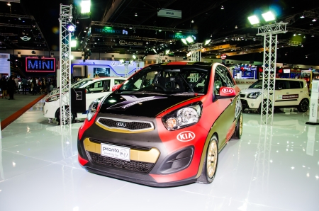 NONTHABURI - NOVEMBER 28 : KIA Picanto K1 car on display at The 30th Thailand International Motor Expo on November 28, 2013 in Nonthaburi, Thailand.のeditorial素材