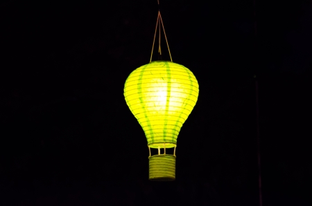 CHIANG MAI - DECEMBER 7: Mini balloon, decorated with colorful lights on display at The Thailand International Balloon Festival 2013 on December 7, 2013 in Chiang Mai, Thailand.のeditorial素材
