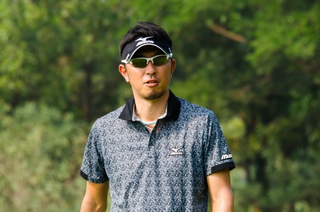 CHONBURI - DECEMBER 14 : Masanori Kobayashi of Japan player in Thailand Golf Championship 2013 at Amata Spring Country Club on December 14, 2013 in Chonburi, Thailand.のeditorial素材
