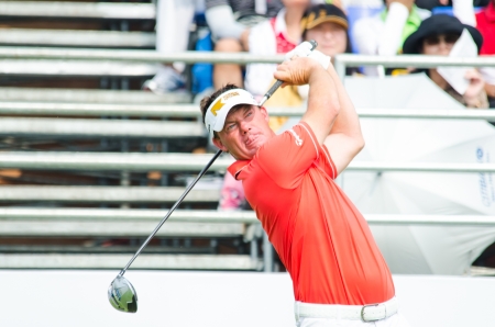 CHONBURI - DECEMBER 15 : Alex Cejka of Germany player in Thailand Golf Championship 2013 at Amata Spring Country Club on December 15, 2013 in Chonburi, Thailand.のeditorial素材