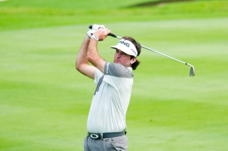 CHONBURI - DECEMBER 14 : Bubba Watson of USA player in Thailand Golf Championship 2013 at Amata Spring Country Club on December 14, 2013 in Chonburi, Thailand.のeditorial素材