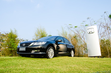 CHONBURI - FEBRUARY 22  Honda Accord car in Honda LPGA Thailand 2013 at Siam Country Club, Pattaya Old Course on February 22, 2014 in Chonburi, Thailand のeditorial素材