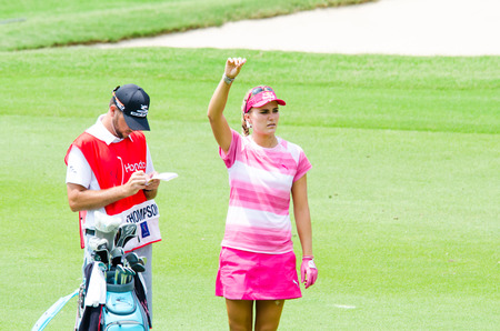 CHONBURI - FEBRUARY 22  Lexi Thompson form USA in Honda LPGA Thailand 2013 at Siam Country Club,...
