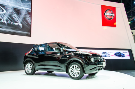 BANGKOK - MARCH 24: Nissan Juke car on display at The 35th Bangkok International Motor Show on March 24, 2014 in Bangkok, Thailand.のeditorial素材