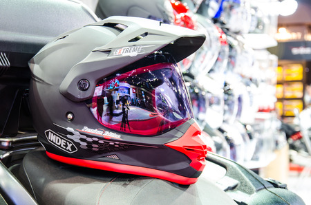 BANGKOK - MARCH 25   Helmet of motorbike on display at The 35th Bangkok International Motor Show on...