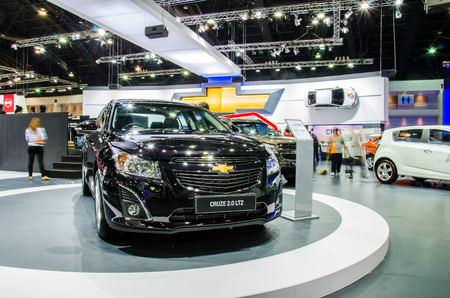 NONTHABURI - NOVEMBER 28:  Chevrolet  Cruze 2.0 LTZ car on display at Thailand International Motor Expo 2014 on November 28, 2014 in Nonthaburi, Thailand.のeditorial素材