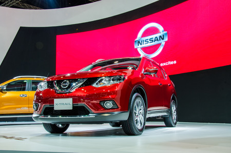 NONTHABURI - NOVEMBER 28:  Nissan X-Trail  car on display at Thailand International Motor Expo 2014 on November 28, 2014 in Nonthaburi, Thailand.のeditorial素材