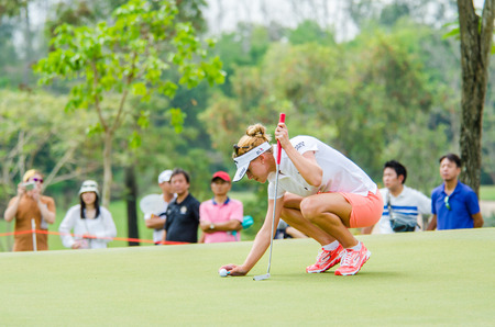 CHONBURI - MARCH 1: Belen Mozo of Spain in Honda LPGA Thailand 2015 at Siam Country Club, Pattaya...