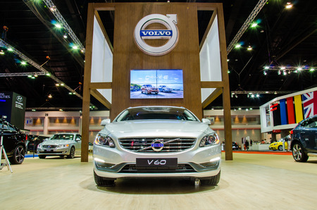 NONTHABURI - MARCH 24: Volvo V60 on display at Thailand 36th Bangkok International Motor Show 2015 on March 24, 2015 in Nonthaburi, Thailand.のeditorial素材
