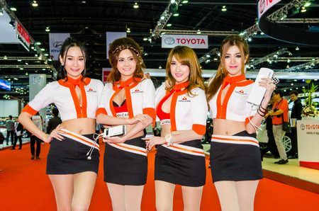 NONTHABURI - MARCH 24: Unidentified model  with Volcano Auto on display at Thailand 36th Bangkok International Motor Show 2015 on March 24, 2015 in Nonthaburi, Thailand.のeditorial素材