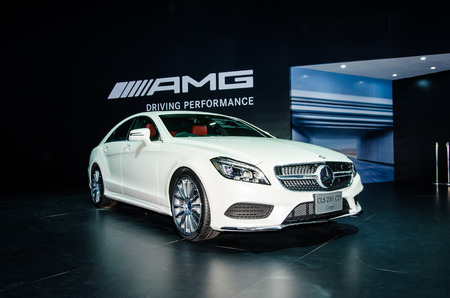 NONTHABURI - MARCH 24: Mercedes-Benz CLS 250 CDI Coupe on display at Thailand 36th Bangkok International Motor Show 2015 on March 24, 2015 in Nonthaburi, Thailand.のeditorial素材