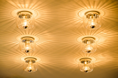 Lighting decor Warm lighting coming out from beautiful lamps.