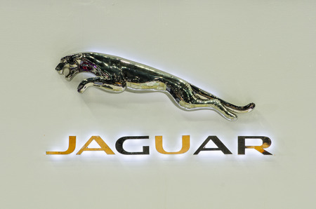BANGKOK - AUGUST 1 : Logo of Jaguar on display at Bangkok International Grand Motor Sale 2015 Big...