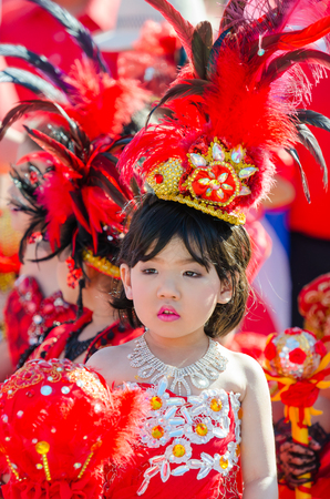 SINGBURI - NOVEMBER 27 : Parade for sporting day of The Anuban Singburi School on November 27, 2015 at Singburi, Thailand.のeditorial素材