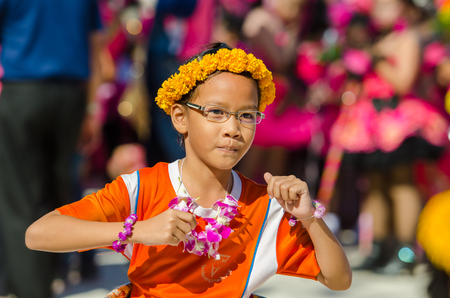SINGBURI - NOVEMBER 27 : Parade for sporting day of The Anuban Singburi School on November 27, 2015 at Singburi, Thailand.のeditorial素材