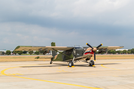 BANGKOK - JANUARY 9 : AU-23A Peacemaker on display in Children Day at Thailand Air Force on January...