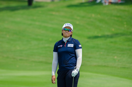 CHONBURI - FEBRUARY 27 : Amy Yang of South Korea in Honda LPGA Thailand 2016 at Siam Country Club, Pattaya Old Course on February 27, 2016 in Chonburi, Thailand.のeditorial素材