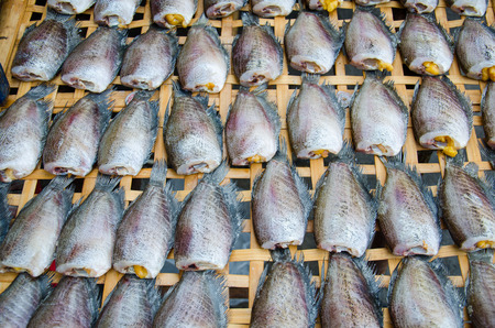 Dry Gourami fish, preservation, Thai food.