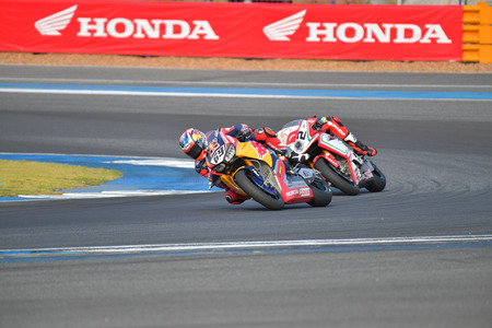 BURIRAM - MARCH 11: Nicky Hayden #69 of USA with Honda CBR1000RR in FIM Superbike World Championship...