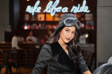 NONTHABURI - MARCH 28: BMW motorcycle with unidentified model on display at The 38th Bangkok International Thailand Motor Show 2017 on March 28, 2017 Nonthaburi, Thailand.のeditorial素材