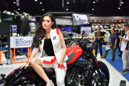 NONTHABURI - MARCH 28: Honda motorcycle with unidentified model on display at The 38th Bangkok International Thailand Motor Show 2017 on March 28, 2017 Nonthaburi, Thailand.のeditorial素材