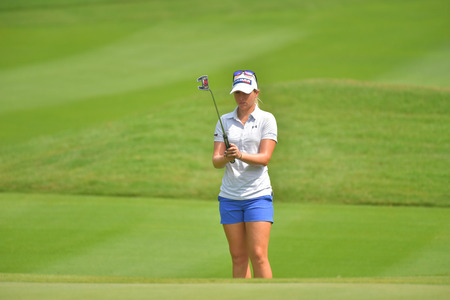 CHONBURI - FEBRUARY 24 : Angela Stanford of USA in Honda LPGA Thailand 2018 at Siam Country Club,...