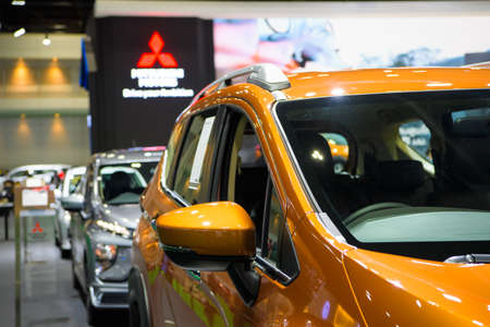 Mitsubishi Xpander Cross car on display at THE 41st BANGKOK INTERNATIONAL MOTOR SHOW 2020 on July 14, 2020 in Nonthaburi, Thailand.のeditorial素材