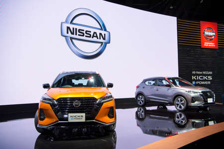 All New Nissan Kicks e-POWER 2020 on display at THE 41st BANGKOK INTERNATIONAL MOTOR SHOW 2020 on July 14, 2020 in Nonthaburi, Thailand.のeditorial素材