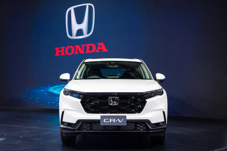 Honda CRV on display at Bangkok International Motor Show 2023 on March 21, 2023 in Nonthaburi, Thailand.のeditorial素材