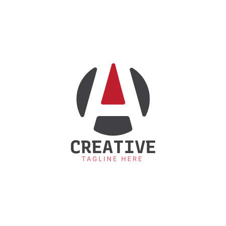 Letter A Logo. A Letter Design Vector with circle.のイラスト素材