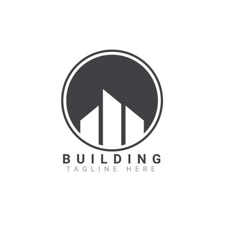 building logo design vector, building element logo design templateのイラスト素材