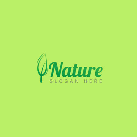 Green tree leaf nature element vector logoのイラスト素材