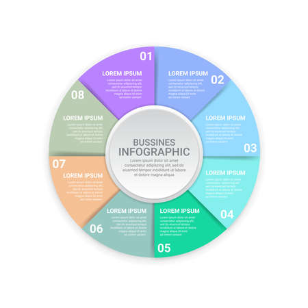 Graphic abstract element, Business data visualization. Process charts. a diagram with steps, options, sections or processes. Vector business template for presentations. Creative concept for infographiのイラスト素材