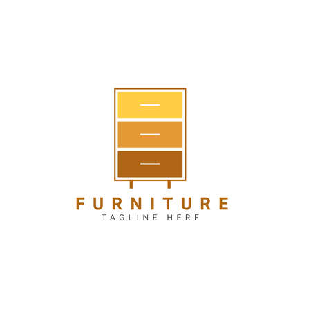 Furniture logo template, vector illustrationのイラスト素材