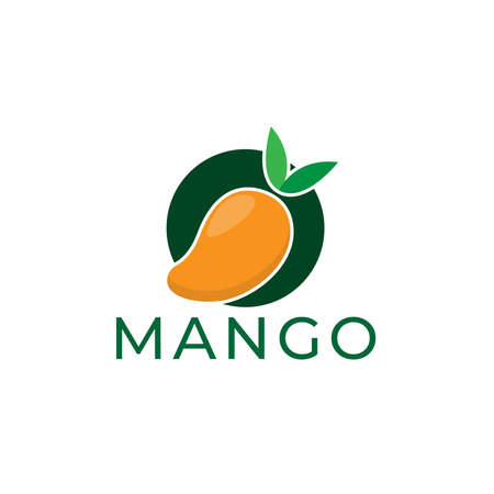 Mango vector logo. mango icon in flat style.のイラスト素材