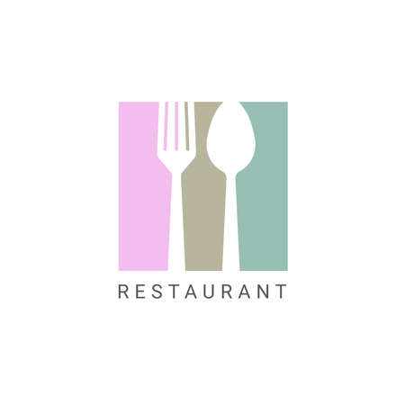 Cutlery Restaurant logo design. logo templatesのイラスト素材