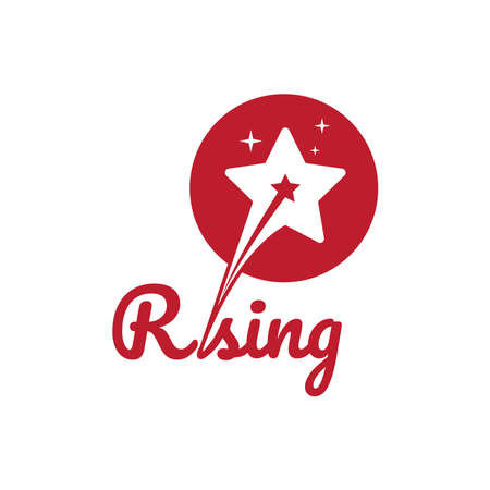 rising star logo vector templateのイラスト素材