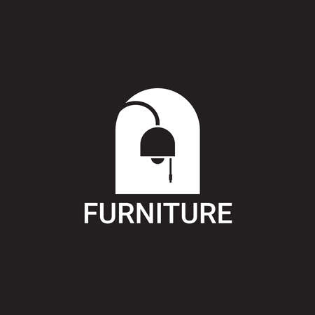 Furniture logo design vector,  furniture element logo design templateのイラスト素材