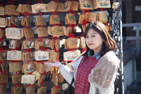 Kyoto, Japan-March 12, 2013: Higashiyama Kiyomizu-Emaのeditorial素材