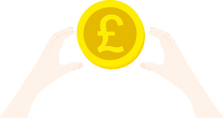 British Flag hand drawn,Pound sterling hand drawnのイラスト素材