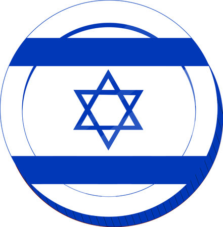 Israel Flag hand drawn,Israeli New Sheqel hand drawnのイラスト素材