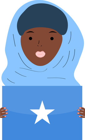 Somalia Flag hand drawn,Somali shilling hand drawnのイラスト素材