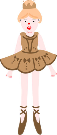 Ballet The Nutcracker,Christmas background. Wrapping paper. Christmas print supplies. Christmas party happy people celebrating Christmas flat illustrationのイラスト素材