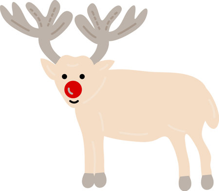 Christmas Elk. Garlands, flags, labels, bubbles, ribbons and stickers. Collection of Merry Christmas decorative iconsのイラスト素材