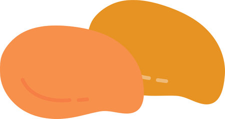 Hand drawn style fruit mangoのイラスト素材